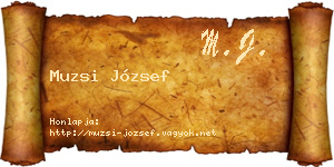 Muzsi József névjegykártya